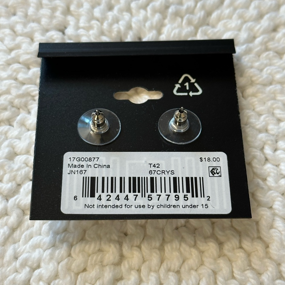 Napier Rhinestone earrings - Picture 2 of 3